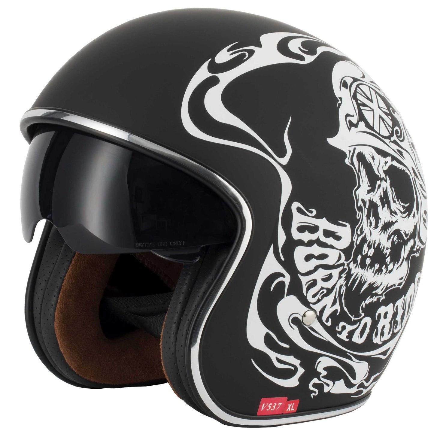 Vcan V537 Motorcycle Motorbike Classic Helmet-Win Impex Moto