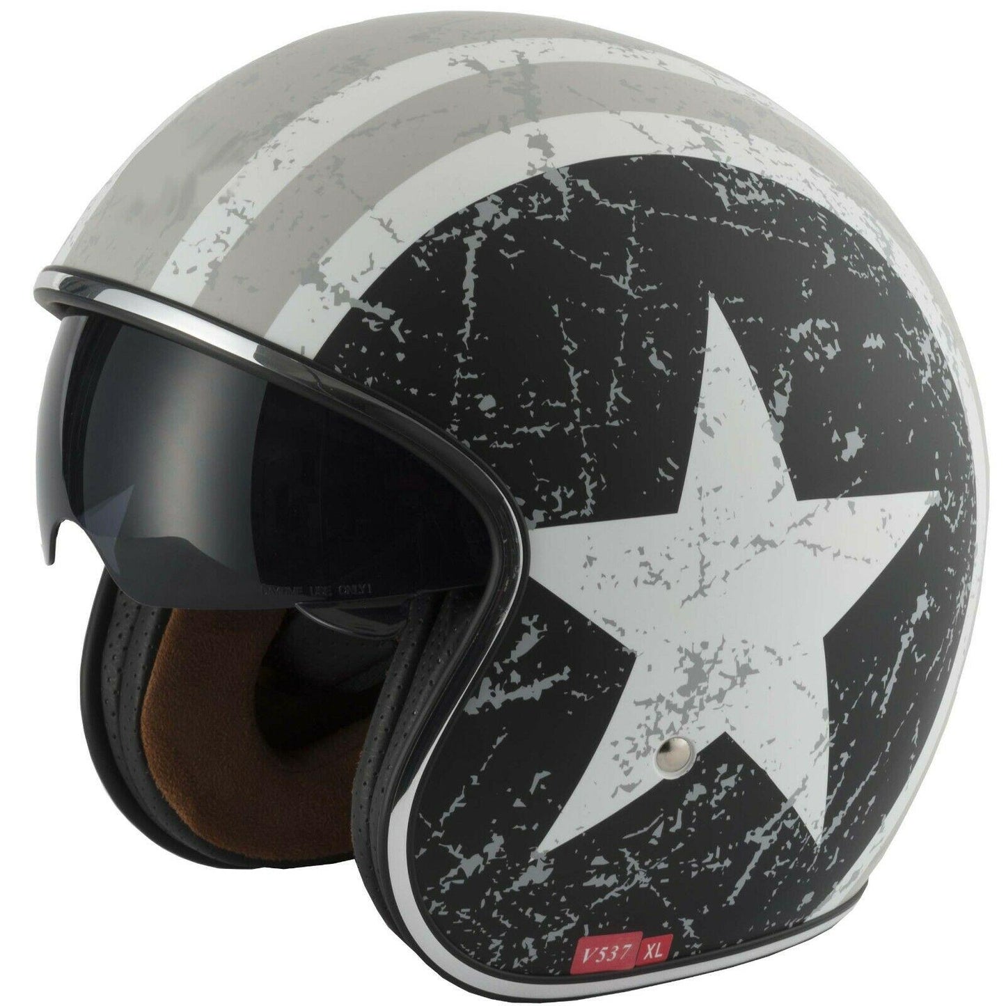 Vcan V537 Motorcycle Motorbike Classic Helmet-Win Impex Moto