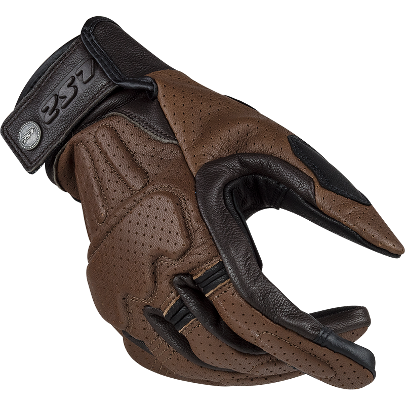 LS2 Rust Man Motorcycle Motorbike Vintage Leather Gloves Black & Brown-Win Impex Moto