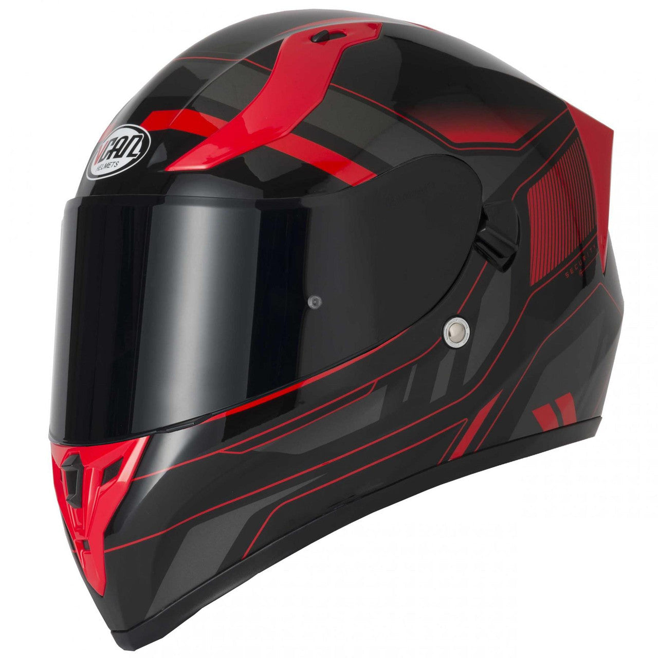 Vcan H128 Motorcycle Quick Release Helvet Helmet - Green/Red/Yellow-Win Impex Moto