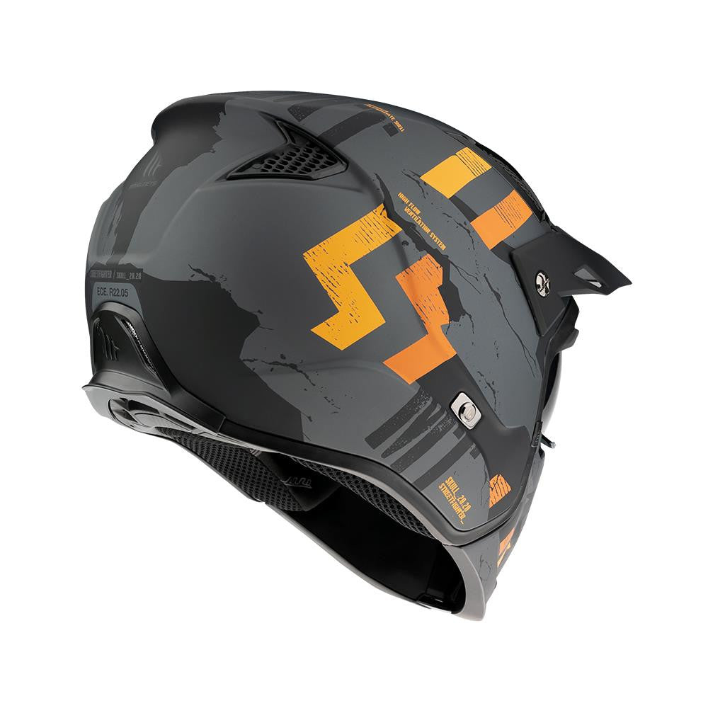 MT STREETFIGHTER FULL FACE OFF ROAD SKULL MOTORBIKE MOTORCYCLE MX CRASH HELMET-Win Impex Moto