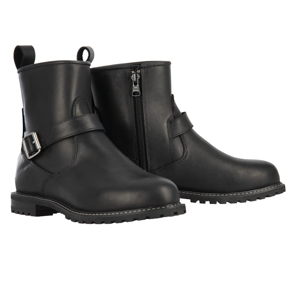 Oxford Sofia Women Motorbike Short Boots Black & Charcoal-Win Impex Moto