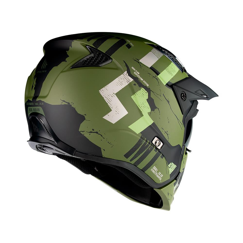 MT STREETFIGHTER FULL FACE OFF ROAD SKULL MOTORBIKE MOTORCYCLE MX CRASH HELMET-Win Impex Moto