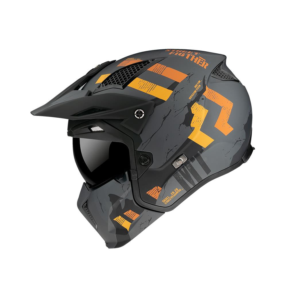MT STREETFIGHTER FULL FACE OFF ROAD SKULL MOTORBIKE MOTORCYCLE MX CRASH HELMET-Win Impex Moto