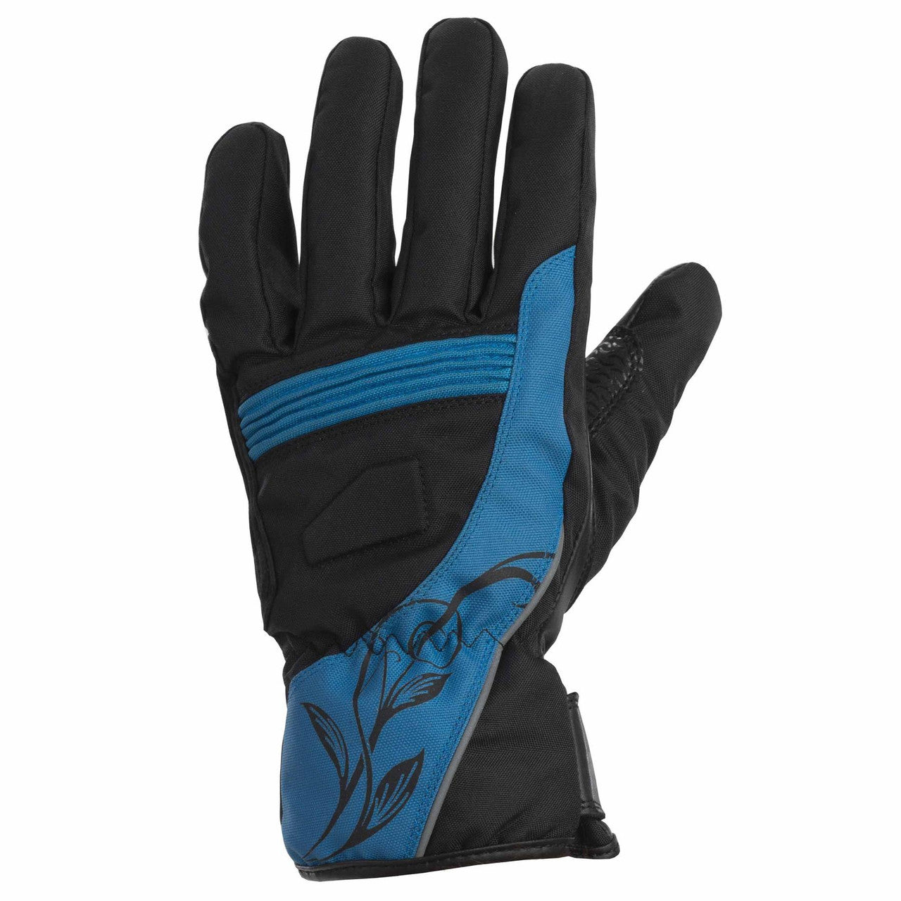 Rayven Diamond Motorcycle Black/Turquoise Glove-Win Impex Moto