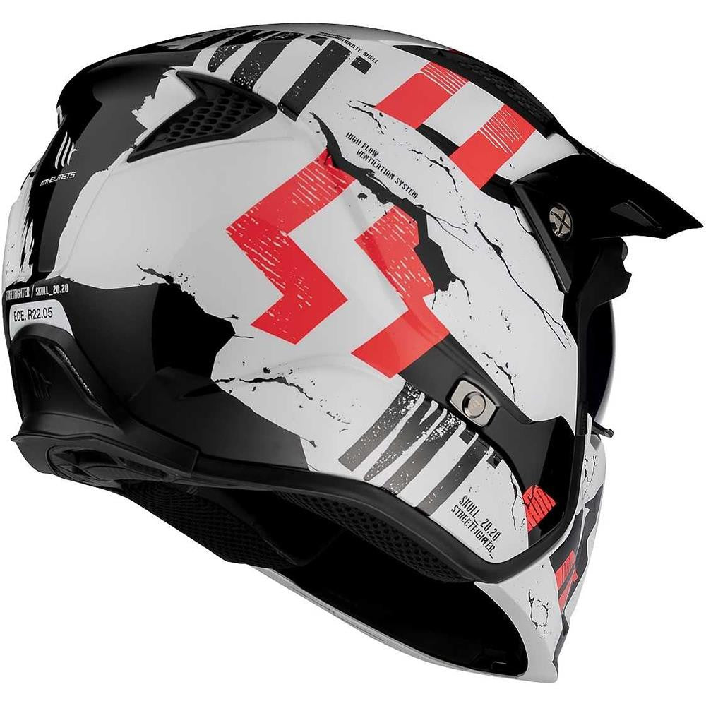 MT STREETFIGHTER FULL FACE OFF ROAD SKULL MOTORBIKE MOTORCYCLE MX CRASH HELMET-Win Impex Moto