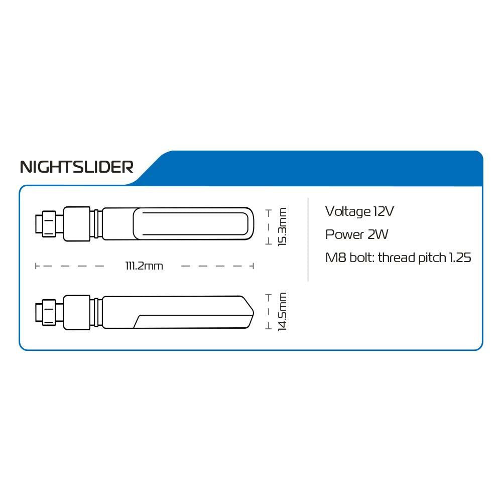 Oxford NightSlider - 3 in 1 Sequential Indicators (REAR)-Win Impex Moto