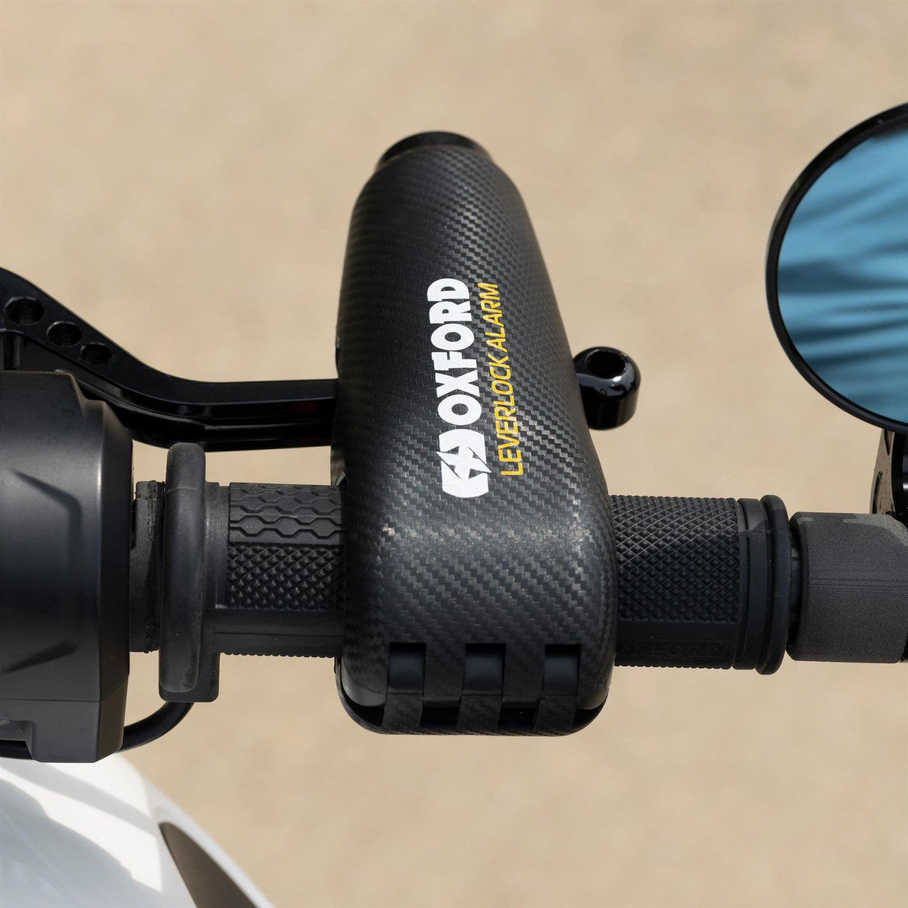 Oxford Brake Lever Motorcycle Motorbike Alarm Lock Black-Win Impex Moto