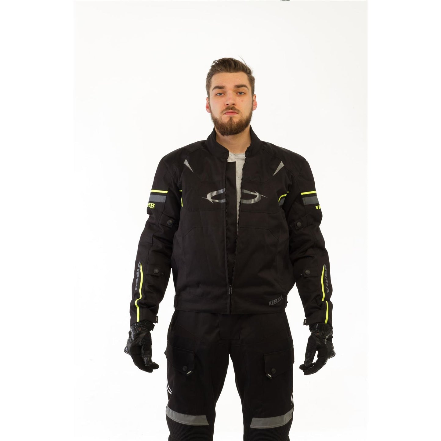 VIPER RIDER REFLEX CE WATERPROOF MOTORCYCLE JACKET-Win Impex Moto