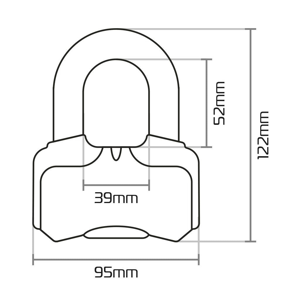Oxford Nemesis 16mm Disc Lock Security Motorcycle Motorbike - Yellow-Win Impex Moto