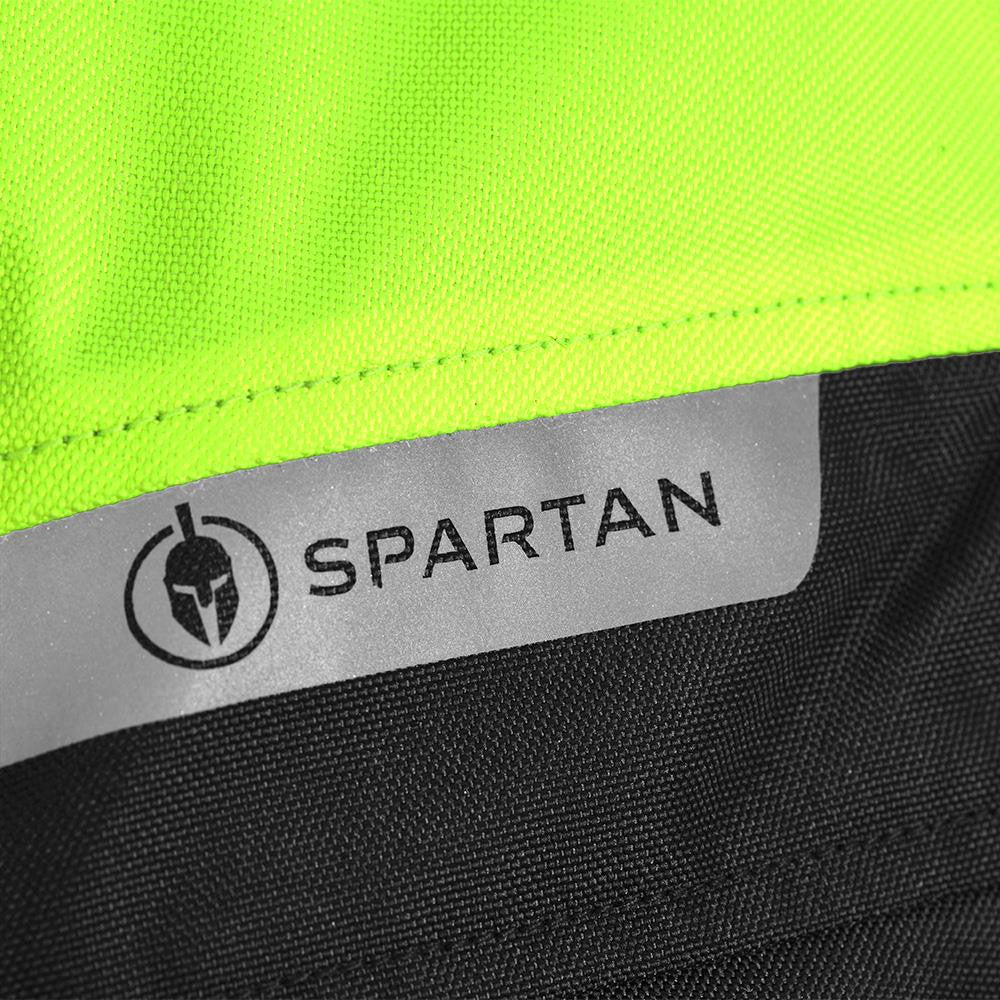 Spartan Short WP Waterproof Motorcycle Motorbike MS Jacket - Black/Fluo-Win Impex Moto