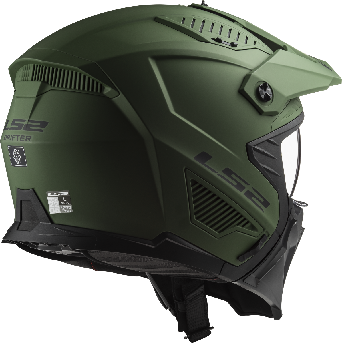 LS2 OF606 DRIFTER SOLID OPEN FACE MOTORCYCLE HELMET-Win Impex Moto