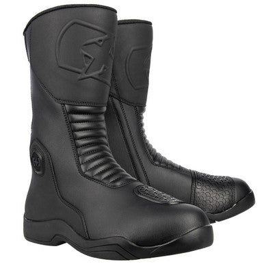 Oxford Tracker 2.0 WS Motorbike Leather Riding Touring Boots Black-Win Impex Moto