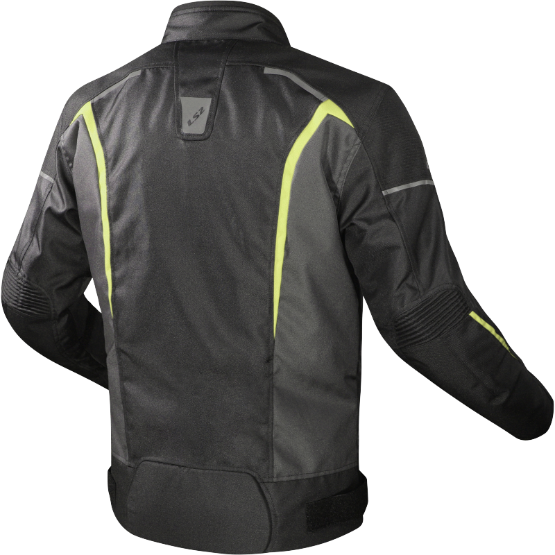 Ls2 Sepang Man Waterproof Motorbike Jacket Black Grey H-V Yellow-Win Impex Moto