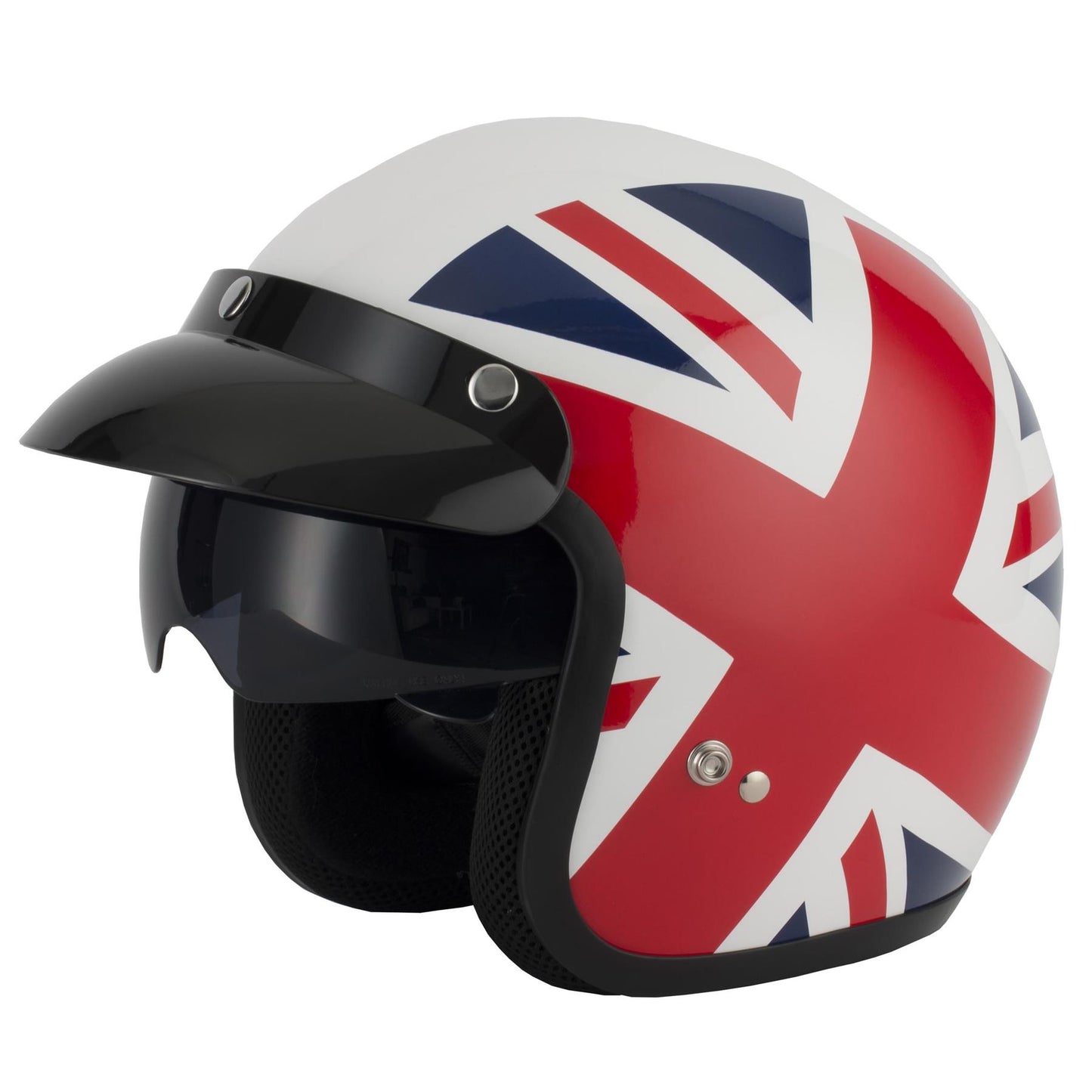 Vcan V537 Open Face Scooter Motorcycle Helmet Union Jack-Win Impex Moto