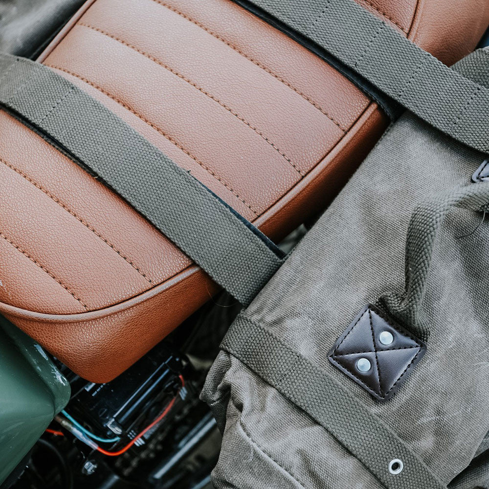 Oxford Heritage Motorcycle Panniers Khaki-Win Impex Moto