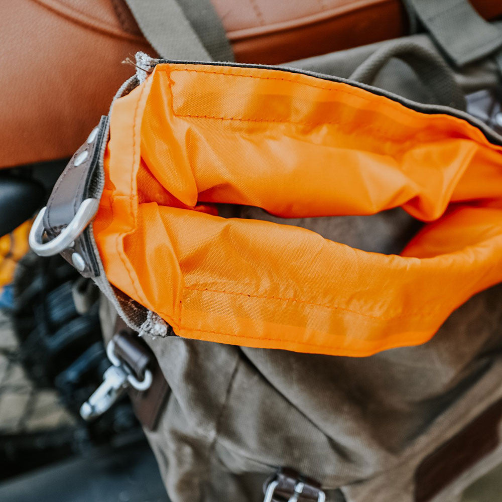 Oxford Heritage Motorcycle Panniers Khaki-Win Impex Moto