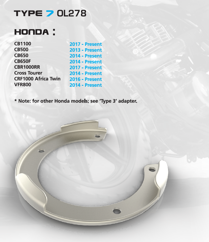 Oxford TYPE 7 QR BIKE ADAPTOR (HONDA)-Win Impex Moto