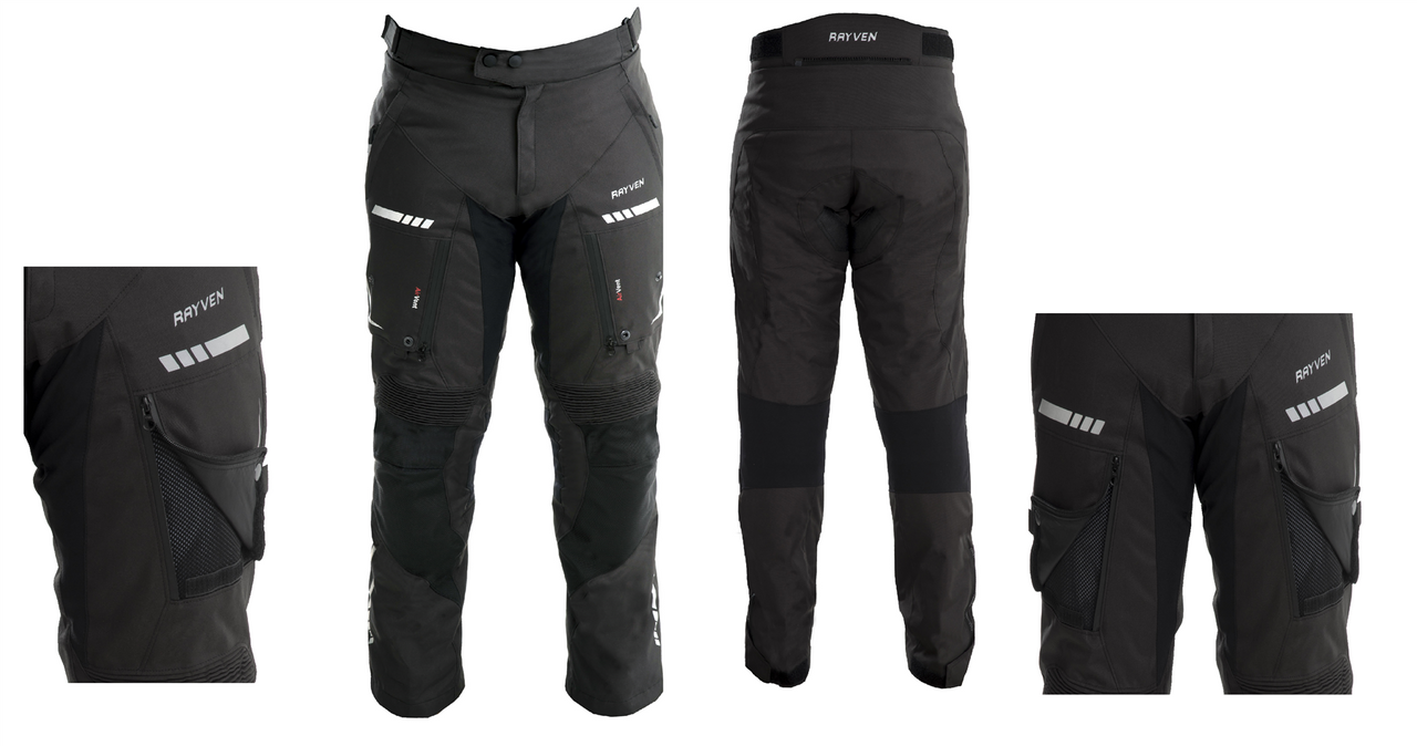 Rayven Motorcycle Motorbike Road Short Leg Trousers – Black-Win Impex Moto