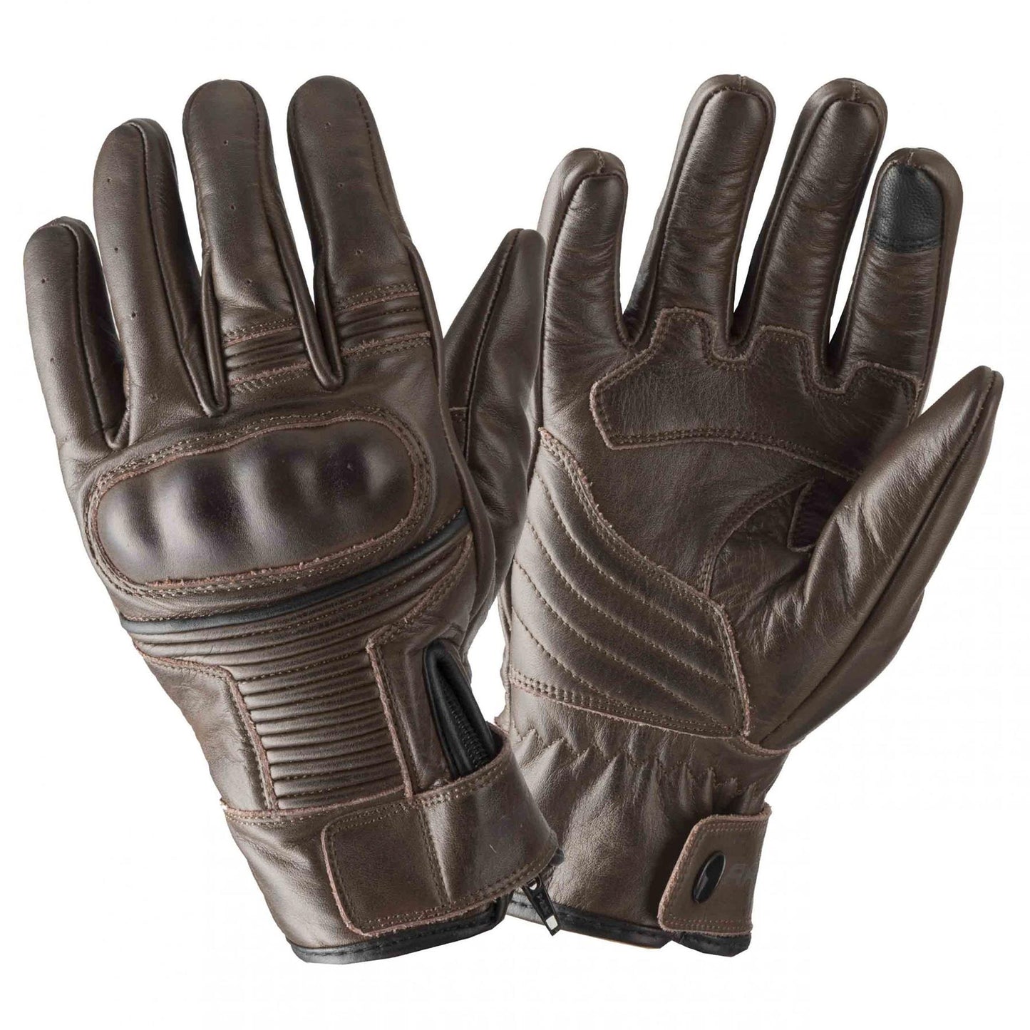 Rayven Vintage Motorcycle Motorbike Touring CE Leather Gloves – Summer Cruiser-Win Impex Moto