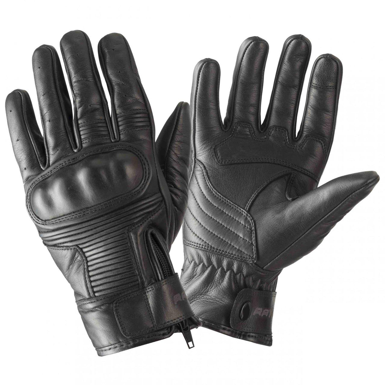 Rayven Vintage Motorcycle Motorbike Touring CE Leather Gloves – Summer Cruiser-Win Impex Moto