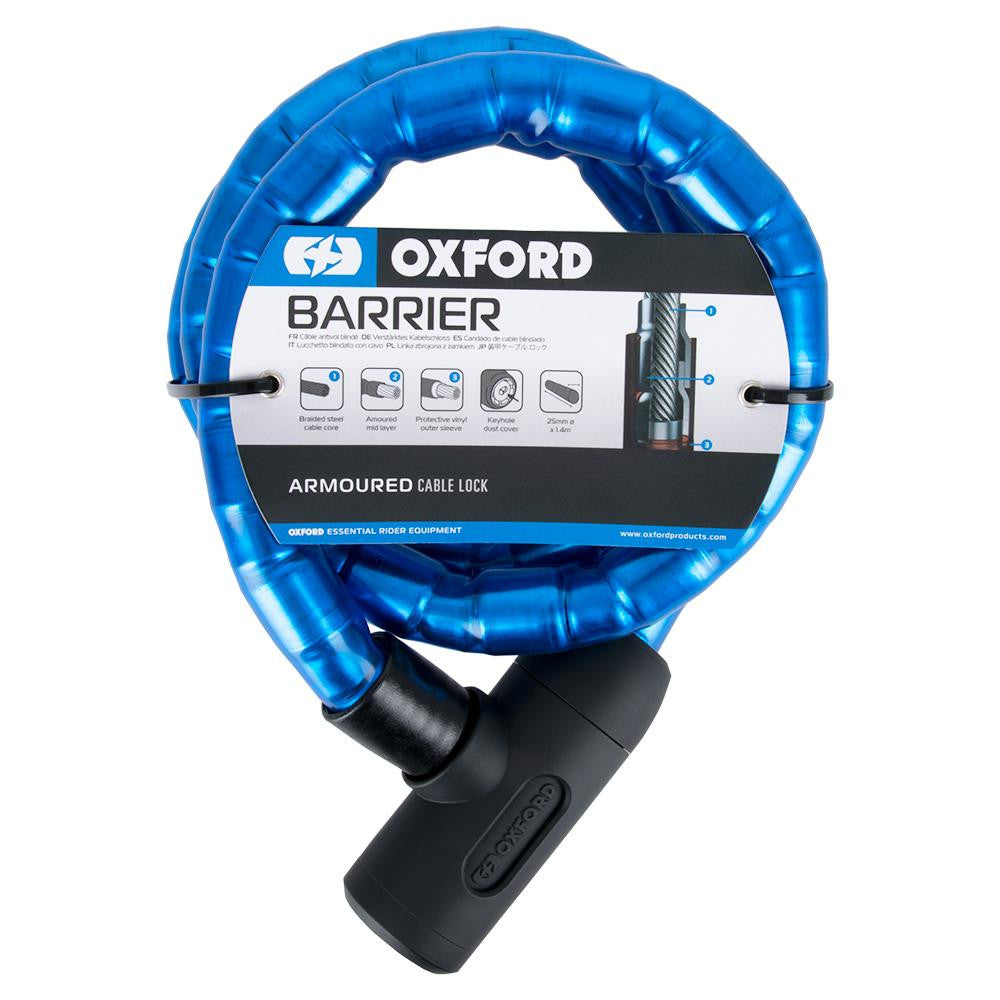 Oxford Barrier Motorcycle Motorbike Security Cable Lock-Win Impex Moto