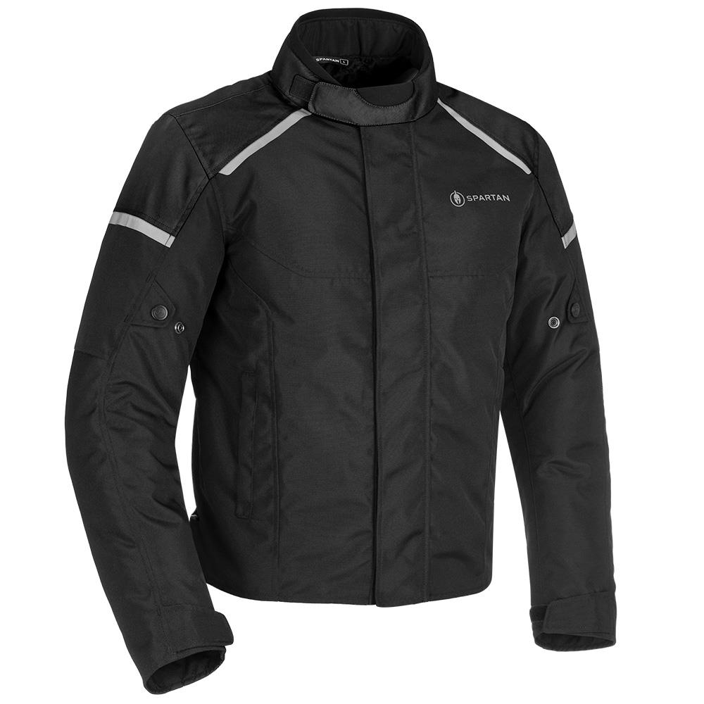Spartan Short Motorcycle Motorbike WP MS Jacket - Black-Win Impex Moto