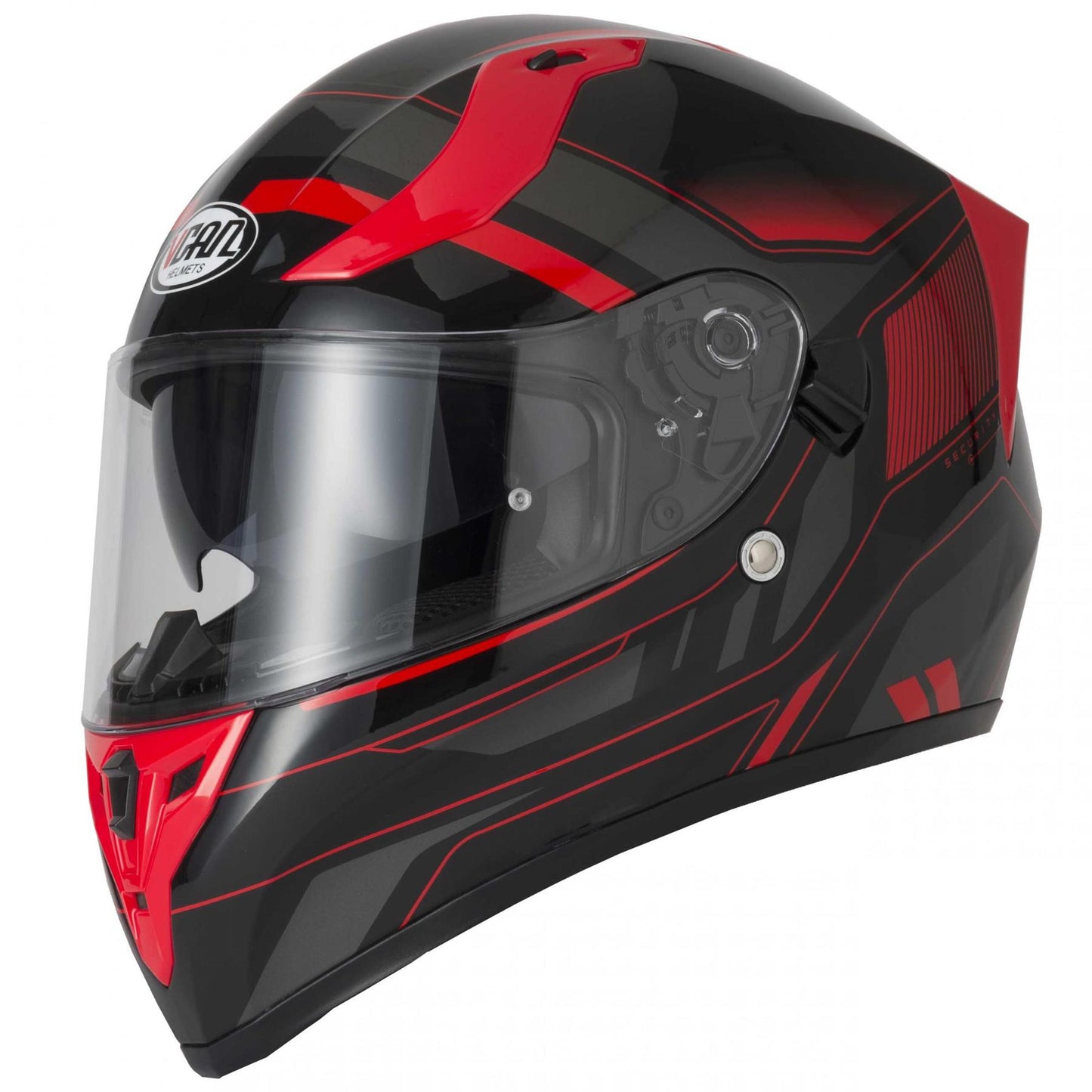 Vcan H128 Motorcycle Quick Release Helvet Helmet - Green/Red/Yellow-Win Impex Moto