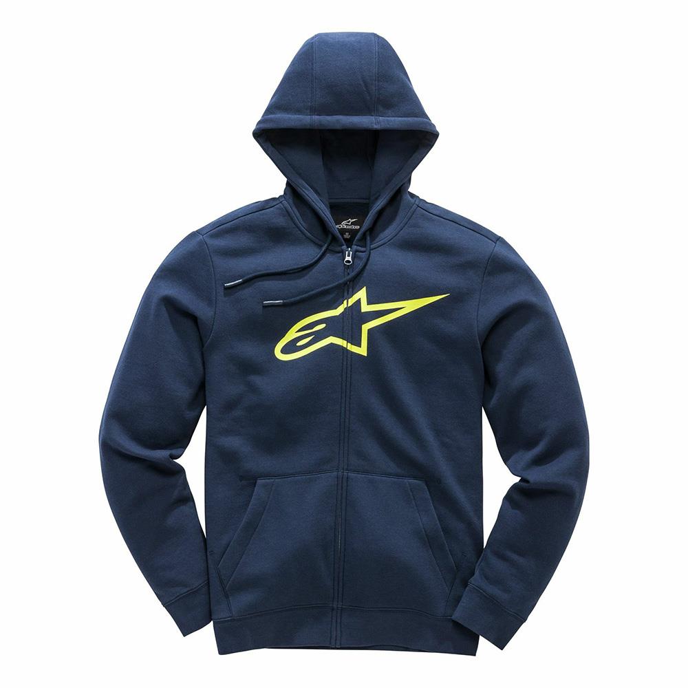 ALPINESTARS AGELESS LI FLEECE MEN'S MOTORCYCLE MOTORBIKE HOODIE ZIPUP HOODIE-Win Impex Moto