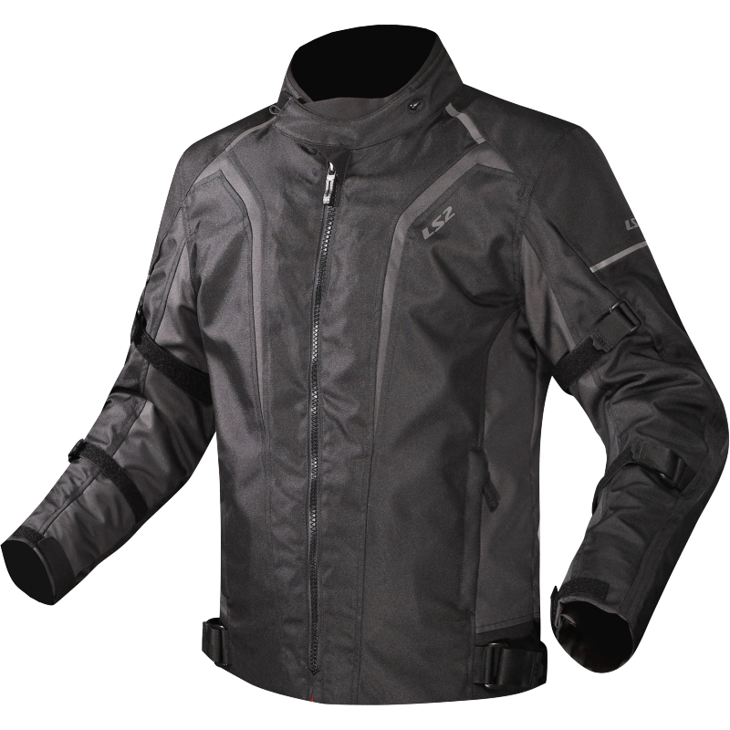 LS2 Sepang Waterproof Motorbike Rider Man Jacket Black Dark Grey-Win Impex Moto