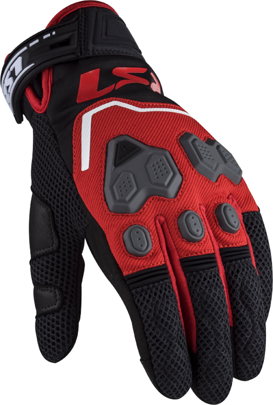 LS2 Vega Short Man Summer GoatSkin Leather Off-Road Motorbike Gloves-Win Impex Moto