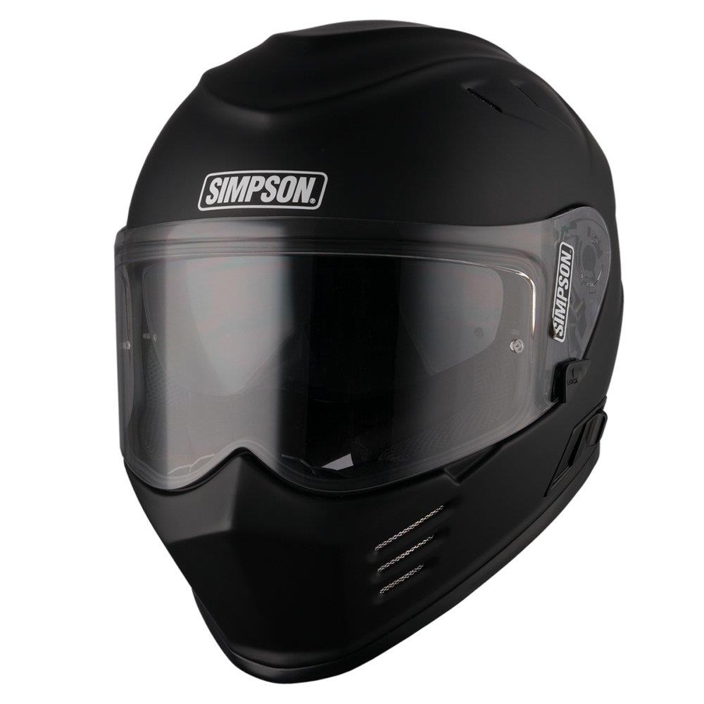 Simpson Venom Solid Motorcycle Motorbike Full Face Helmet (ECE-22.06)-Win Impex Moto