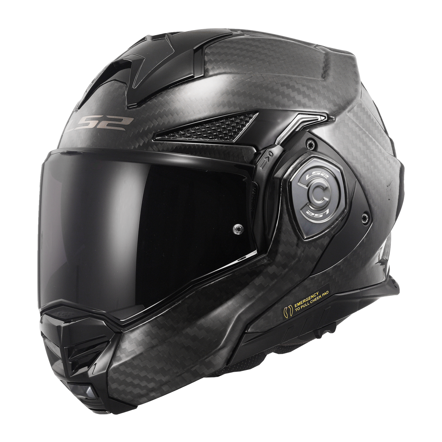 LS2 FF901 Advant X Modular Carbon Fibre Flip Front Full Face Motorbike Helmet-Win Impex Moto