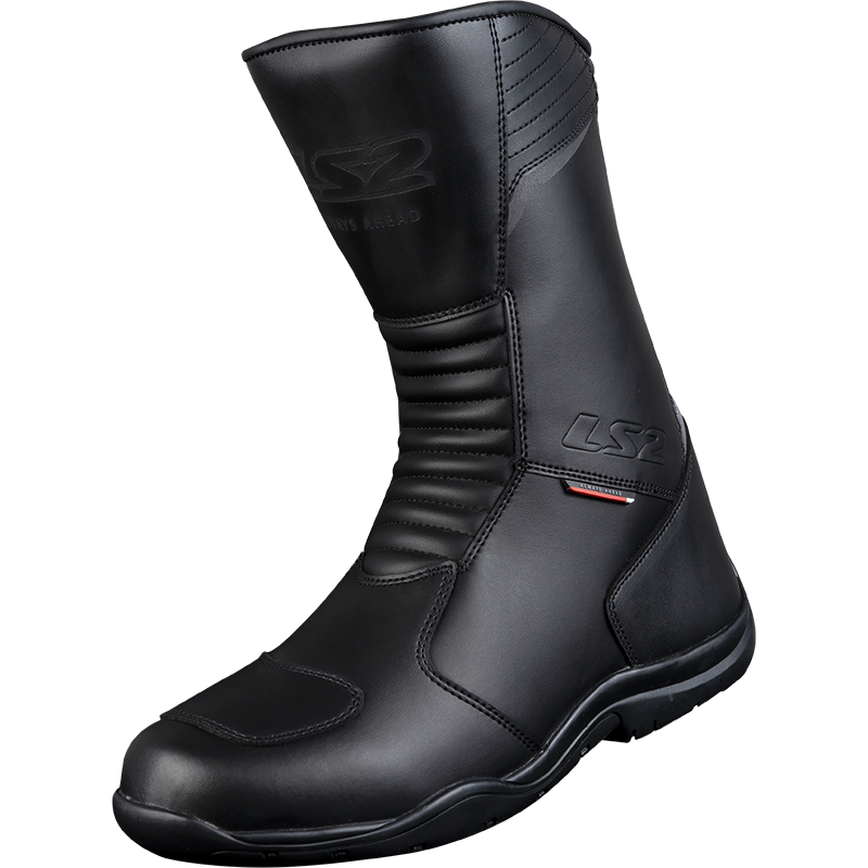 LS2 Urano Cowhide Leather Motorbike Boots Waterproof Black-Win Impex Moto