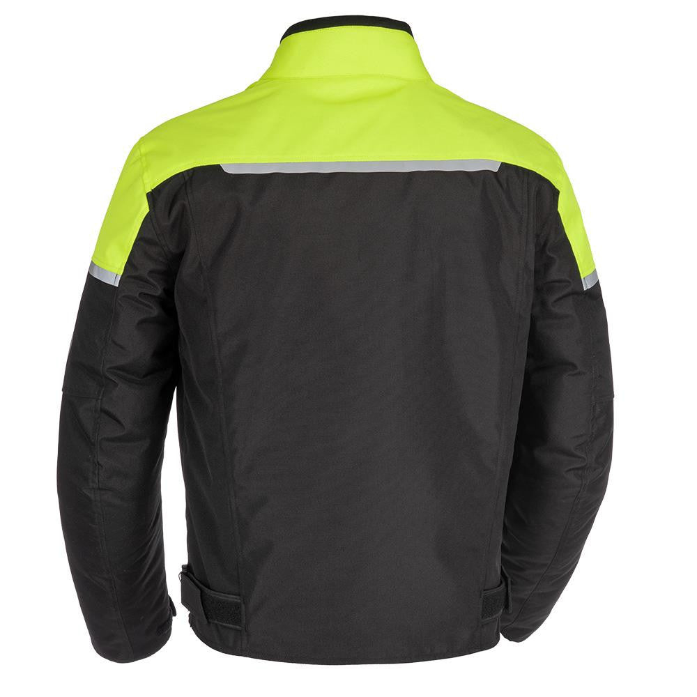 Spartan Short WP Waterproof Motorcycle Motorbike MS Jacket - Black/Fluo-Win Impex Moto