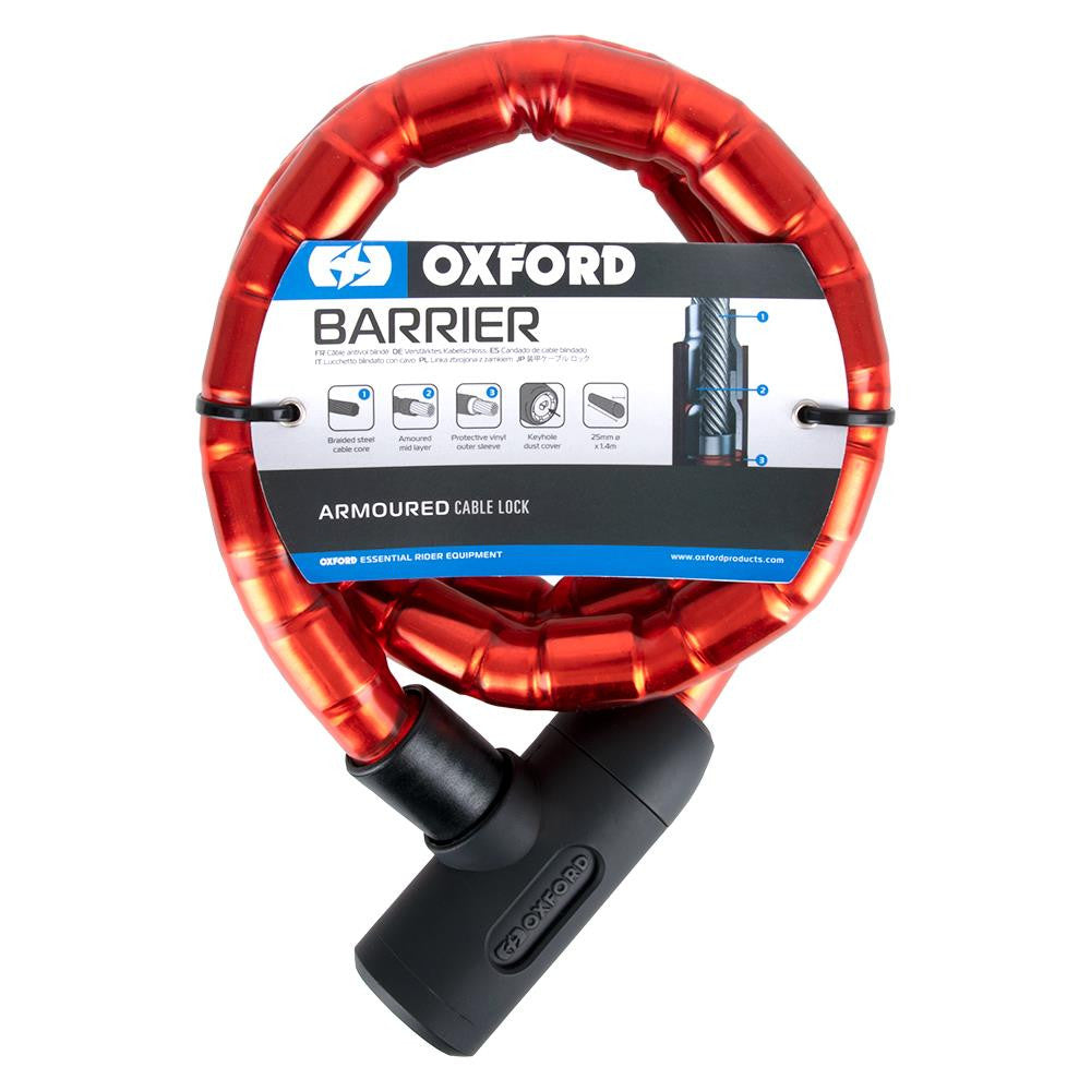 Oxford Barrier Motorcycle Motorbike Security Cable Lock-Win Impex Moto