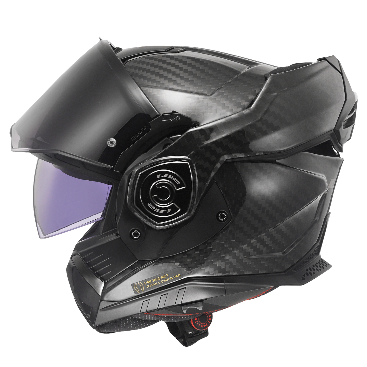 LS2 FF901 Advant X Modular Carbon Fibre Flip Front Full Face Motorbike Helmet-Win Impex Moto