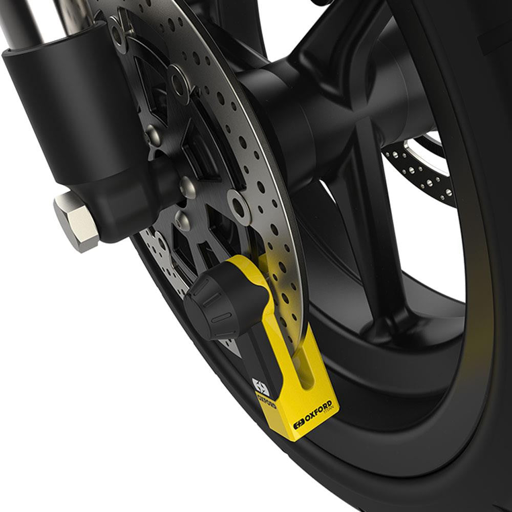 Oxford Titan 10mm Pin Disc Lock Yellow incl. Pouch-Win Impex Moto