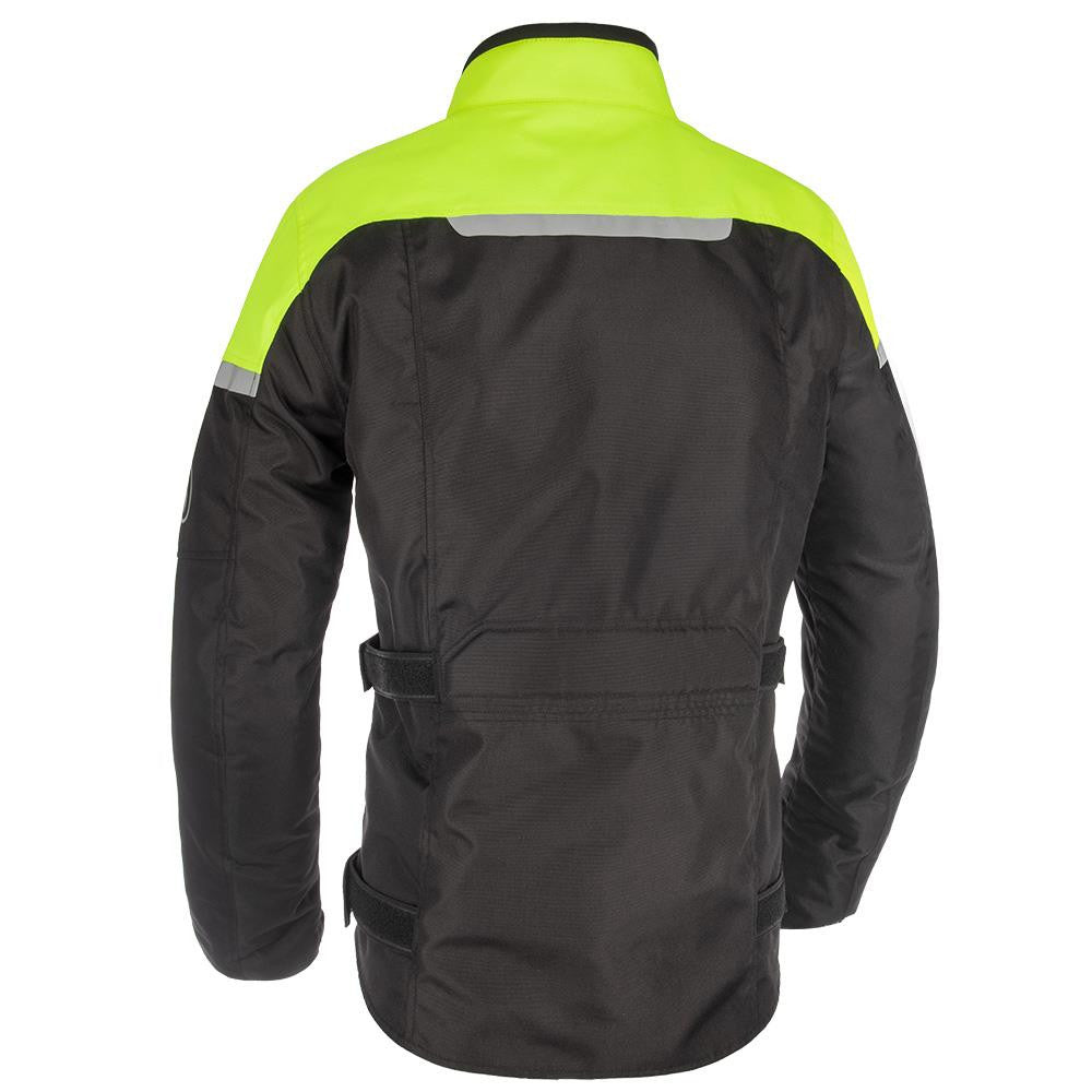 Spartan Long WP Men's Motorcycle Motorbike Jacket - Black/Fluo-Win Impex Moto