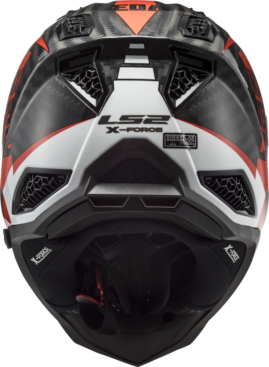 LS2 MX703 X-FORCE VICTORY MOTORCYCLE HELMET RED WHITE-Win Impex Moto