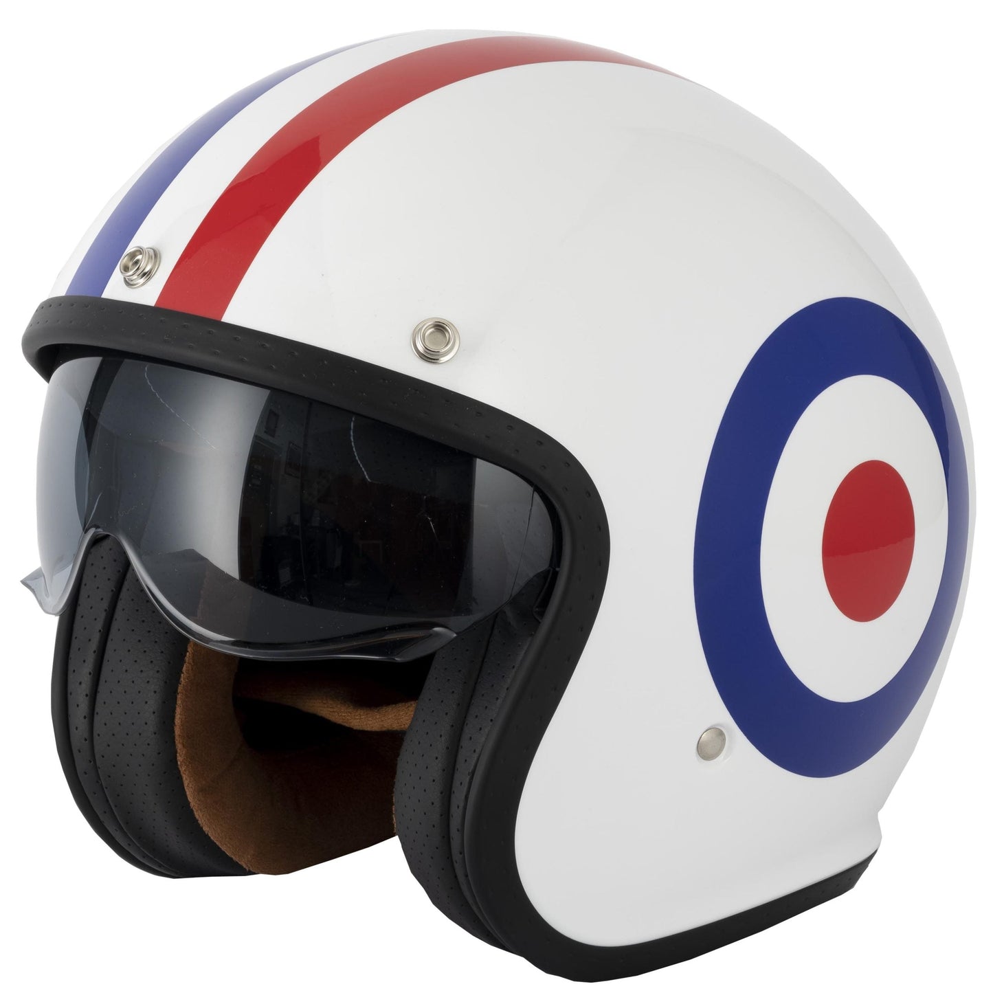 Vcan H589 Black Jack Motorbike Open Face Helmet-Win Impex Moto