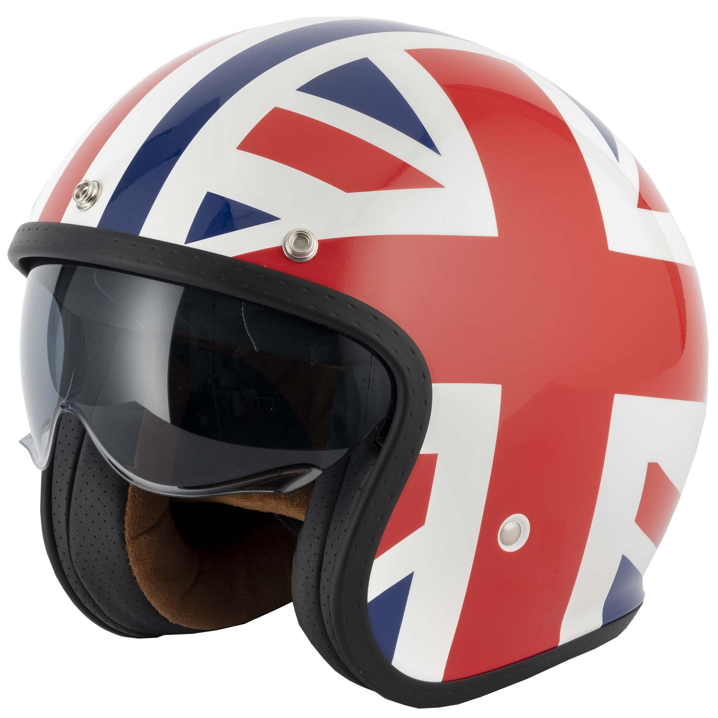 Vcan H589 Black Jack Motorbike Open Face Helmet-Win Impex Moto