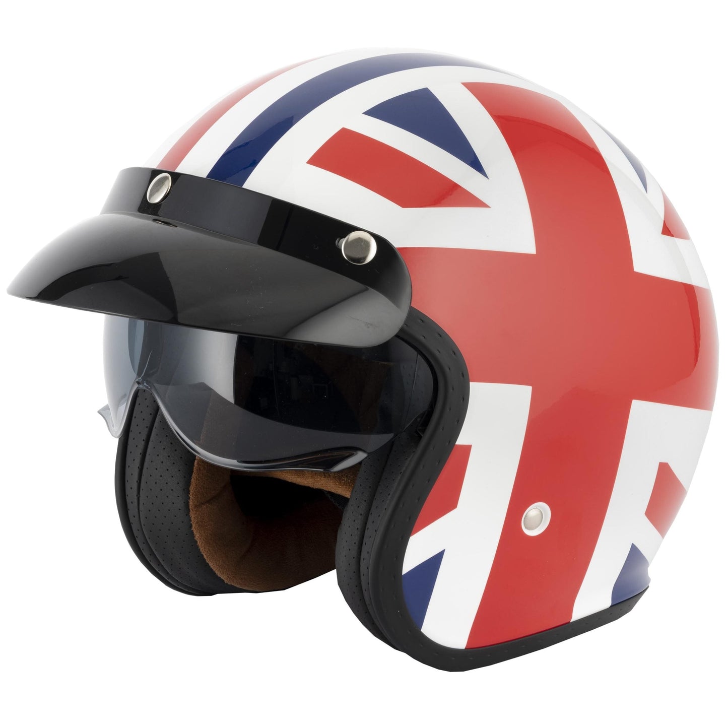 Vcan H589 Black Jack Motorbike Open Face Helmet-Win Impex Moto