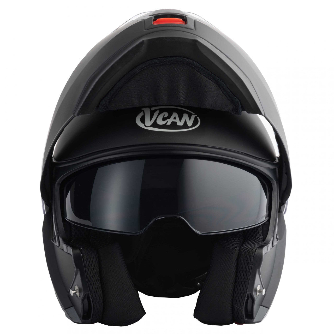 Vcan H272 Matt Black Flip Front Motorcycle Helmet-Matt Black 2024-Win Impex Moto