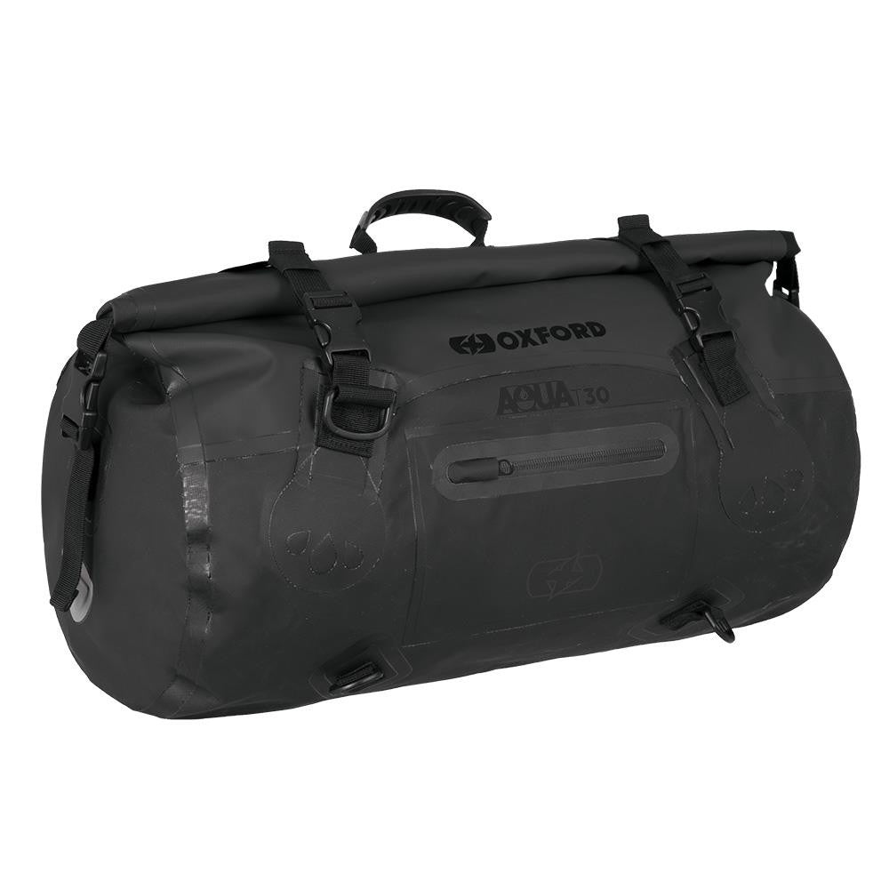 Oxford Aqua T-30 WP Motorcycle Roll Bag 30 Liter Black-Win Impex Moto