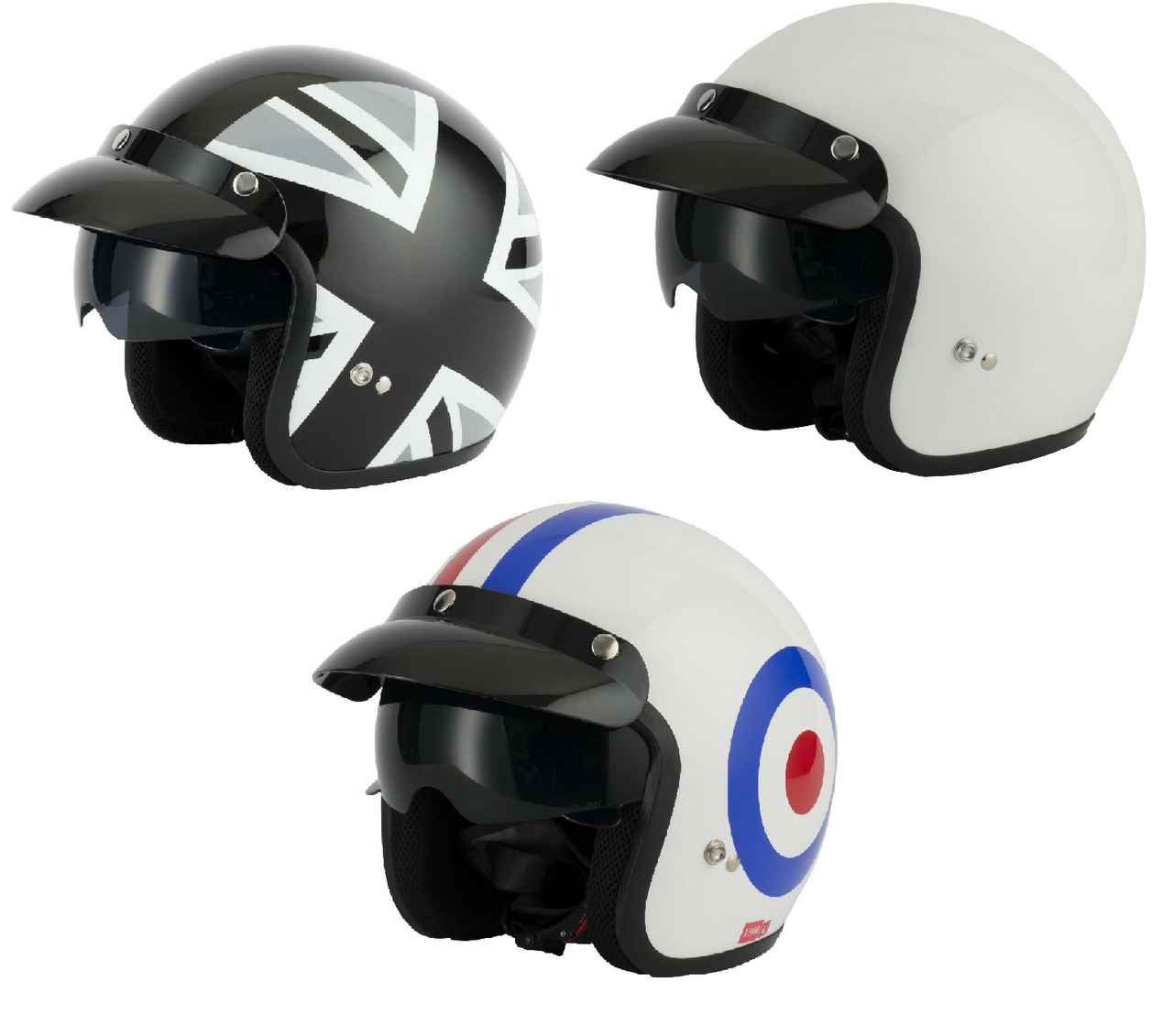 Vcan V537 Retro Open Face Scooter Motorcycle Helmet-Win Impex Moto