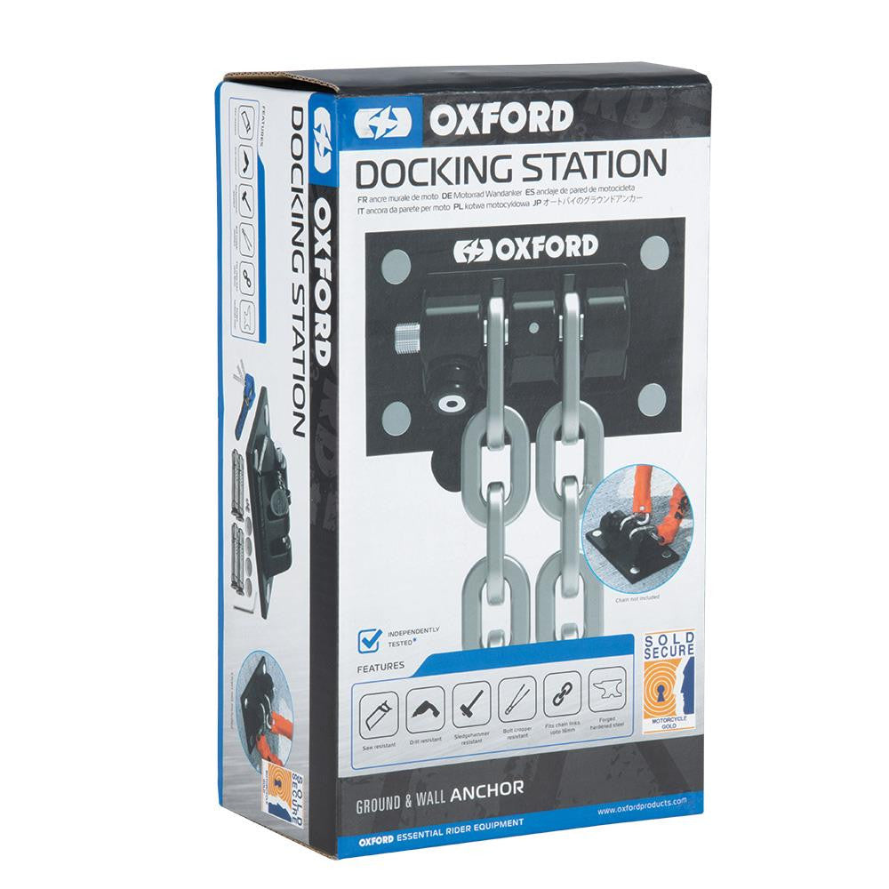 Oxford Docking Station Motorcycle Ground & Wall Mount Security Anchor-Win Impex Moto