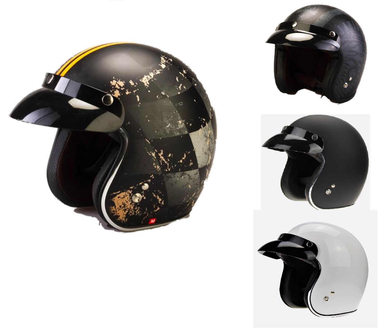 Viper RS05 Slim Jet Open Face Touring Motorcycle Helmet-Win Impex Moto