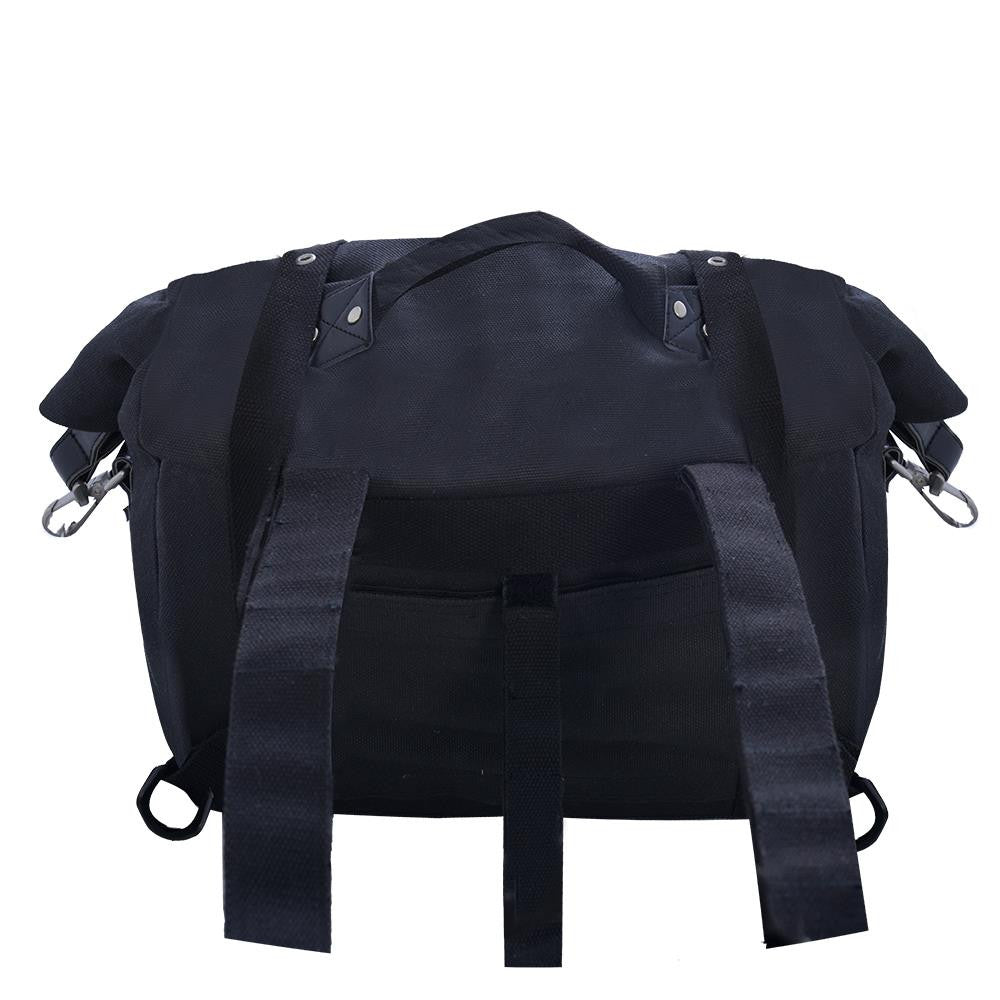 Oxford Motorcycle Heritage Panniers Carry Handle 40L Black-Win Impex Moto