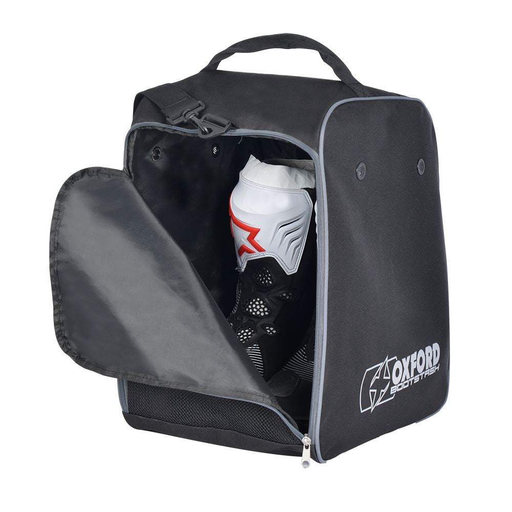 Oxford OL263 Bootstash Deluxe Helmet bag Black/Grey-Win Impex Moto